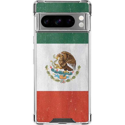 Mexico Flag Distressed Google Pixel 8 Pro Clear Case